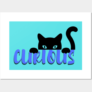 Curious cat Posters and Art